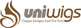 UNIWIGS UNIQUE DESIGNS JUST FOR YOU! logo
