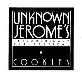 UNKNOWN JEROME'S EXTRAORDINARY ALPHABETICAL COOKIES logo