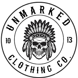 UNMARKED CLOTHING CO. 10 13 logo