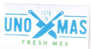 UNO MAS FRESH MEX logo