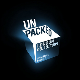 UNPACKED SAMSUNG MOBILE LONDON 06.15.2009 logo