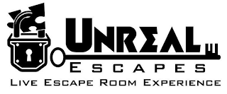 UNREAL ESCAPES LIVE ESCAPE ROOM EXPERIENCE logo