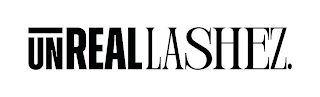UNREAL LASHEZ. logo