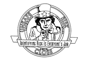 UNSAFE CONDITIONS RISK IDENTIFICATION CLOSE CALLS IDENTIFYING RISK IS EVERYONE'S JOB logo