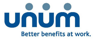 UNUM BETTER BENEFITS AT WORK. logo