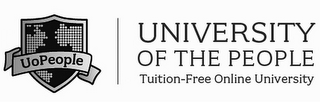 UOPEOPLE UNIVERSITY OF THE PEOPLE TUITION-FREE ONLINE UNIVERSITY logo