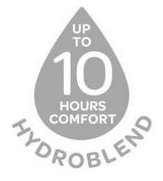 UP TO 10 HOURS COMFORT HYDROBLEND logo