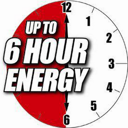 UP TO 6 HOUR ENERGY 12 1 2 3 4 5 6 logo