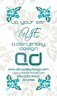 UP YOUR EAR UYE A.DERUJINSKY DESIGN AD logo