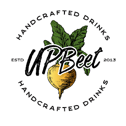 UPBEET HANDCRAFTED DRINKS. logo