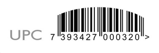 UPC 7393427000320 logo