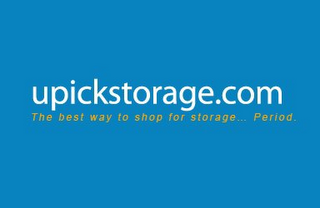 UPICKSTORAGE.COM THE BEST WAY TO SHOP FOR STORAGE... PERIOD. logo