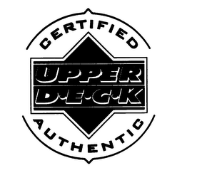 UPPER D E C K CERTIFIED AUTHENTIC logo
