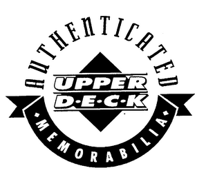 UPPER DECK AUTHENTICATED MEMORABILIA logo