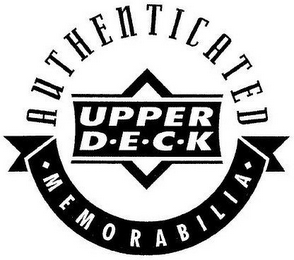 UPPER DECK AUTHENTICATED MEMORABILIA logo