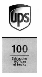 UPS 100 CELEBRATING 100 YEARS OF SERVICE logo