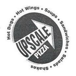 UPSCALE PIZZA HOT DOGS · HOT WINGS · SOUPS · SANDWICHES · SALADS · SHAKES logo