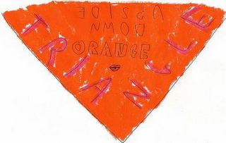 UPSIDE DOWN ORANGE TRIANGLE logo