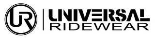 UR UNIVERSAL RIDEWEAR logo
