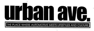 URBAN AVE. THE PLACE WHERE AUTOMOTIVE MEETS LIFESTYLES AND CULTURE logo