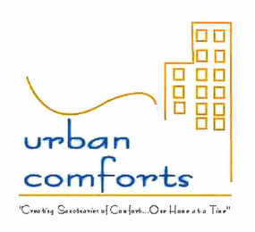 URBAN COMFORTS "CREATING SANCTUARIES OF COMFORT...ONE HOME AT A TIME" logo