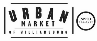 URBAN MARKET OF WILLIAMSBURG NO. 11 BROADWAY logo