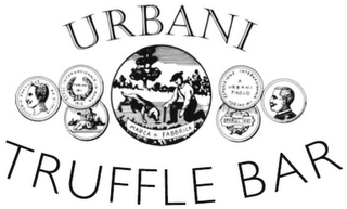 URBAN TRUFFLE BAR MARCA DI FABBRICA VITTORIO EMANUELE III RE DITALIA ESPOSIZIONE INTERNAZIONALE IN ROMA 1912 TORINO 1911 ESPOSIZIONE INTERNAZIONALE TORINO 1911 - A PAOLO URBANI PARIGI 1910 logo