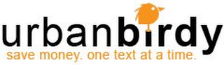 URBANBIRDY SAVE MONEY. ONE TEXT AT A TIME. logo
