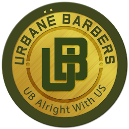 URBANE BARBERS UB ALRIGHT WITH US logo