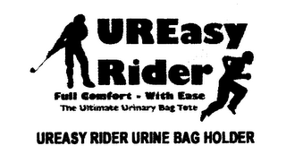 UREASY RIDER FULL COMFORT - WITH EASE THE ULTIMATE URINARY BAG TOTE UREASY RIDER URINE BAG HOLDER logo