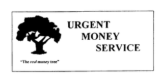 URGENT MONEY SERVICE "THE REAL MONEY TREE" logo