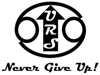 URS NEVER GIVE UP! logo