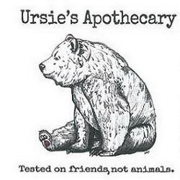 URSIE'S APOTHECARY TESTED ON FRIENDS, NOT ANIMALS. logo