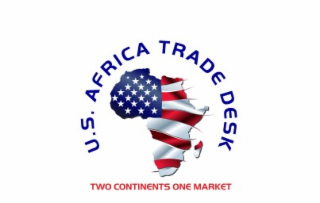 U.S. AFRICA TRADE DESK TWO CONTINENTS ONE MARKET logo