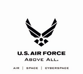U.S. AIR FORCE ABOVE ALL. AIR SPACE CYBERSPACE logo