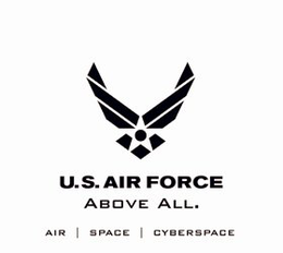 U.S. AIR FORCE ABOVE ALL. AIR SPACE CYBERSPACE logo