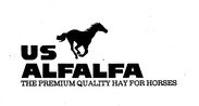 US ALFALFA THE PREMIUM QUALITY HAY FOR HORSES logo