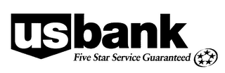 US BANK FIVE STAR SERVICE GUARANTEED logo