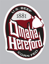 U.S. BEEF 1881 OMAHA HEREFORD CORN FED logo