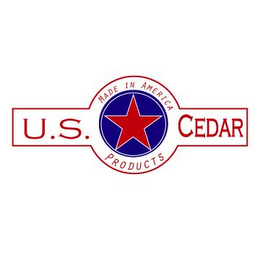 U.S. CEDAR PRODUCTS MADE IN AMERICA logo
