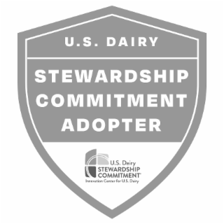 U.S. DAIRY STEWARDSHIP COMMITMENT ADOPTER U.S. DAIRY STEWARDSHIP COMMITMENT INNOVATION CENTER FOR U.S. DAIRY logo