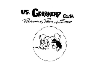 U.S. GEARHEAD CLUB. PERFORMANCE, POWER, & SPEED logo