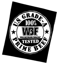 U.S. GRADE-A PRIME BEEF 100% WBF WORLD BODYBUILDING FEDERATION logo