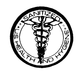 U.S. HEALTH AND HYGIENE SANITIZED logo