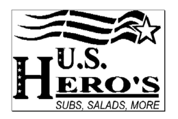 U.S. HERO'S SUBS, SALADS, MORE logo