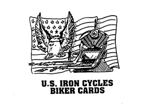 U.S. IRON CYCLES BIKER CARDS logo