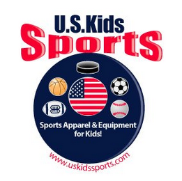 U.S. KIDS SPORTS SPORTS APPAREL & EQUIPMENT FOR KIDS! WWW.USKIDSPORTS.COM logo