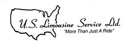 U.S. LIMOUSINE SERVICE LTD. "MORE THAN JUST A RIDE" logo