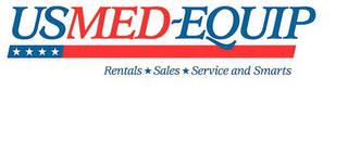 "US MED-EQUIP RENTALS*SALES*SERVICE AND SMARTS" logo