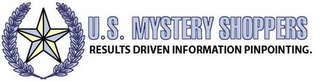 U.S. MYSTERY SHOPPERS RESULTS DRIVEN INFORMATION PINPOINTING. logo